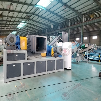 Waste Plastic Metal Wire Double Shaft Shredding Machine With Recycling Crusher Separator