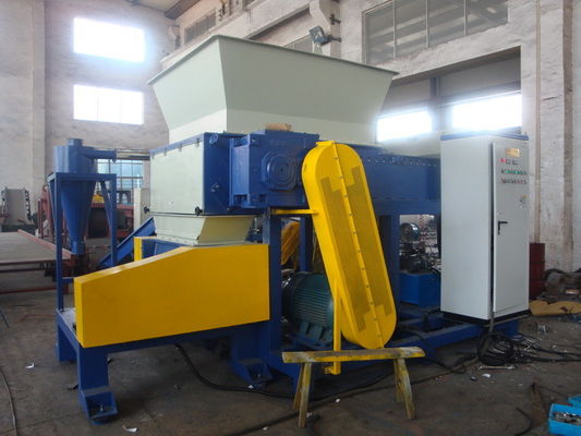 PLC Control Double Shaft Plastic Shredder Machine With Hard Knife For Waste Films