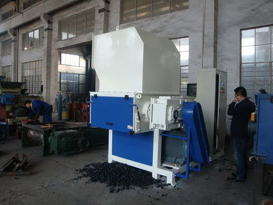 PLC Control Double Shaft Plastic Shredder Machine With Hard Knife For Waste Films